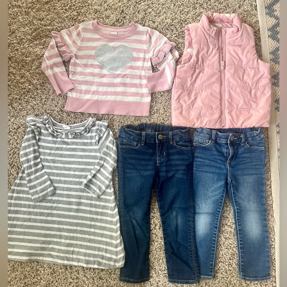 Toddler Girl 3T Baby Gap Jeans and Top Bundle